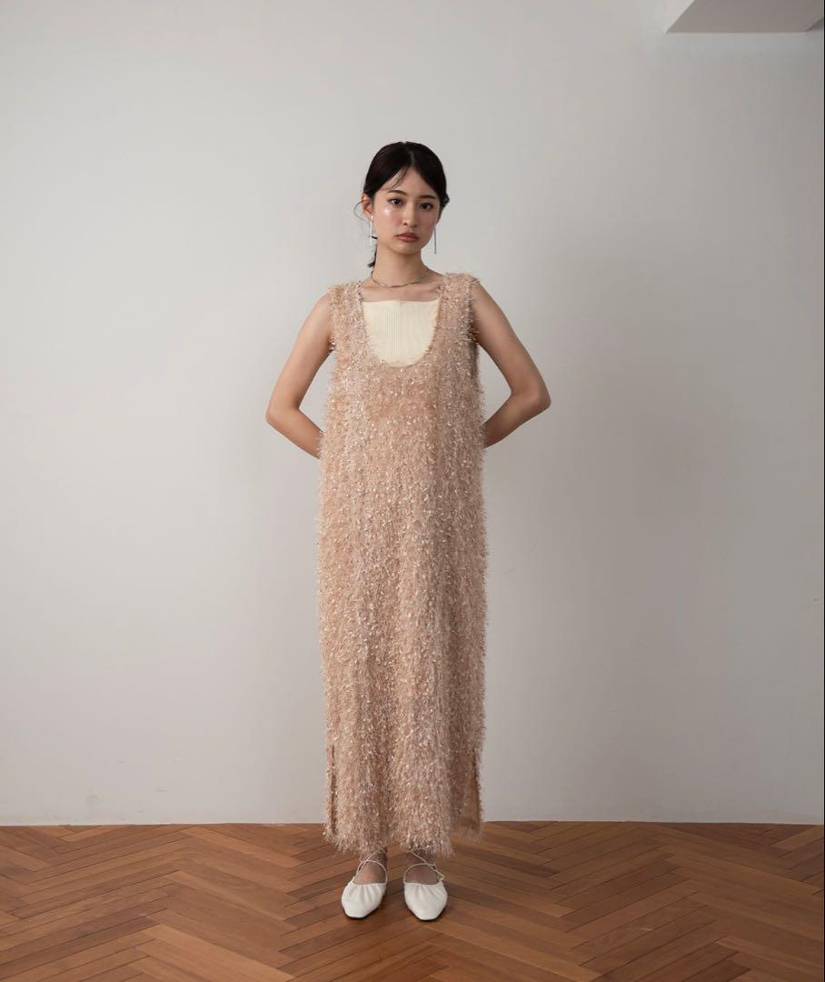 ワンピース amiur u neck design jacquard ops