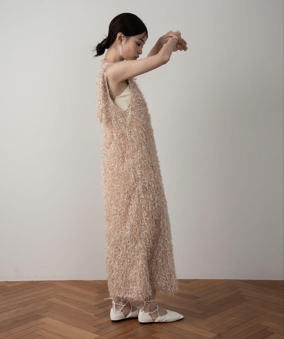 ワンピース amiur u neck design jacquard ops