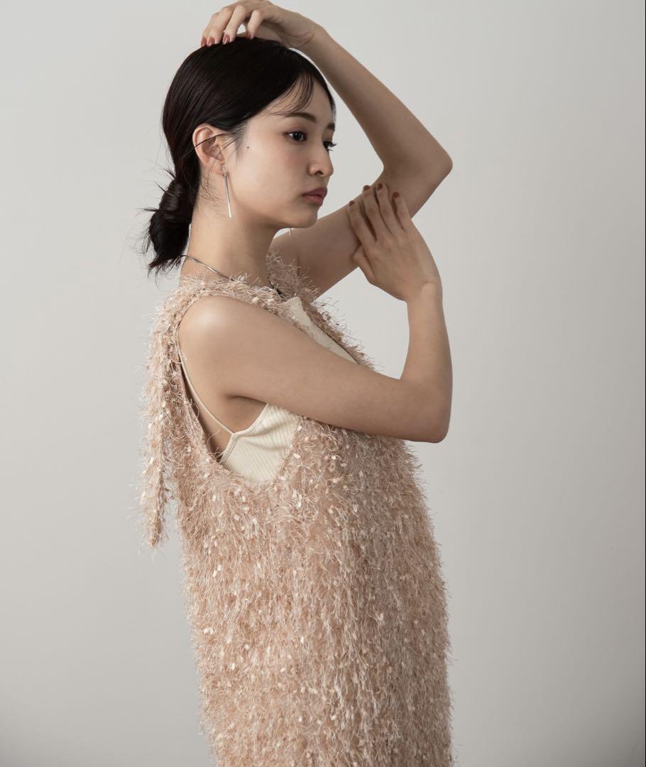 ワンピース amiur u neck design jacquard ops