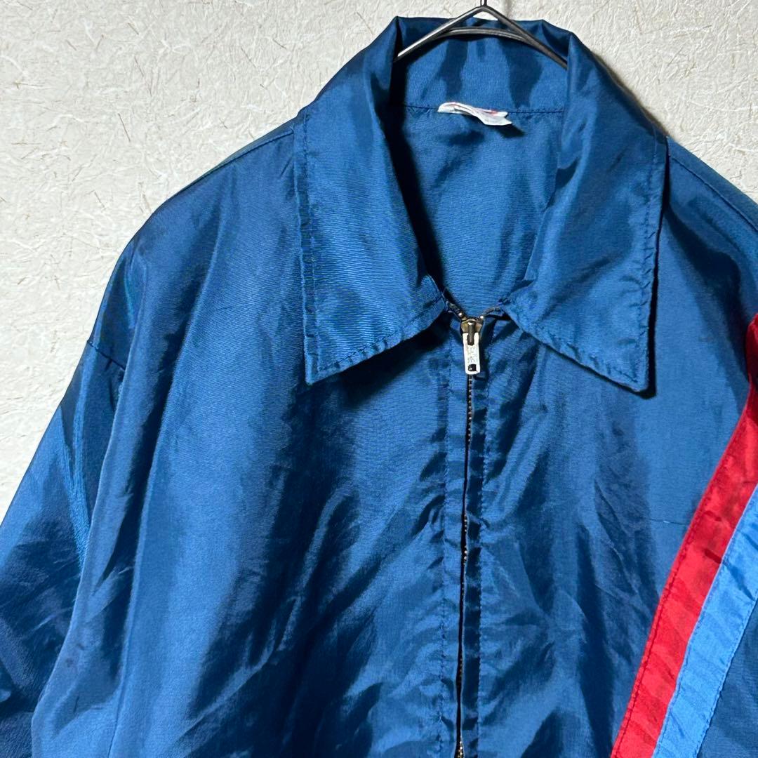 70s USA製 Unitog ナイロンジャケット 棒TALON レーシング