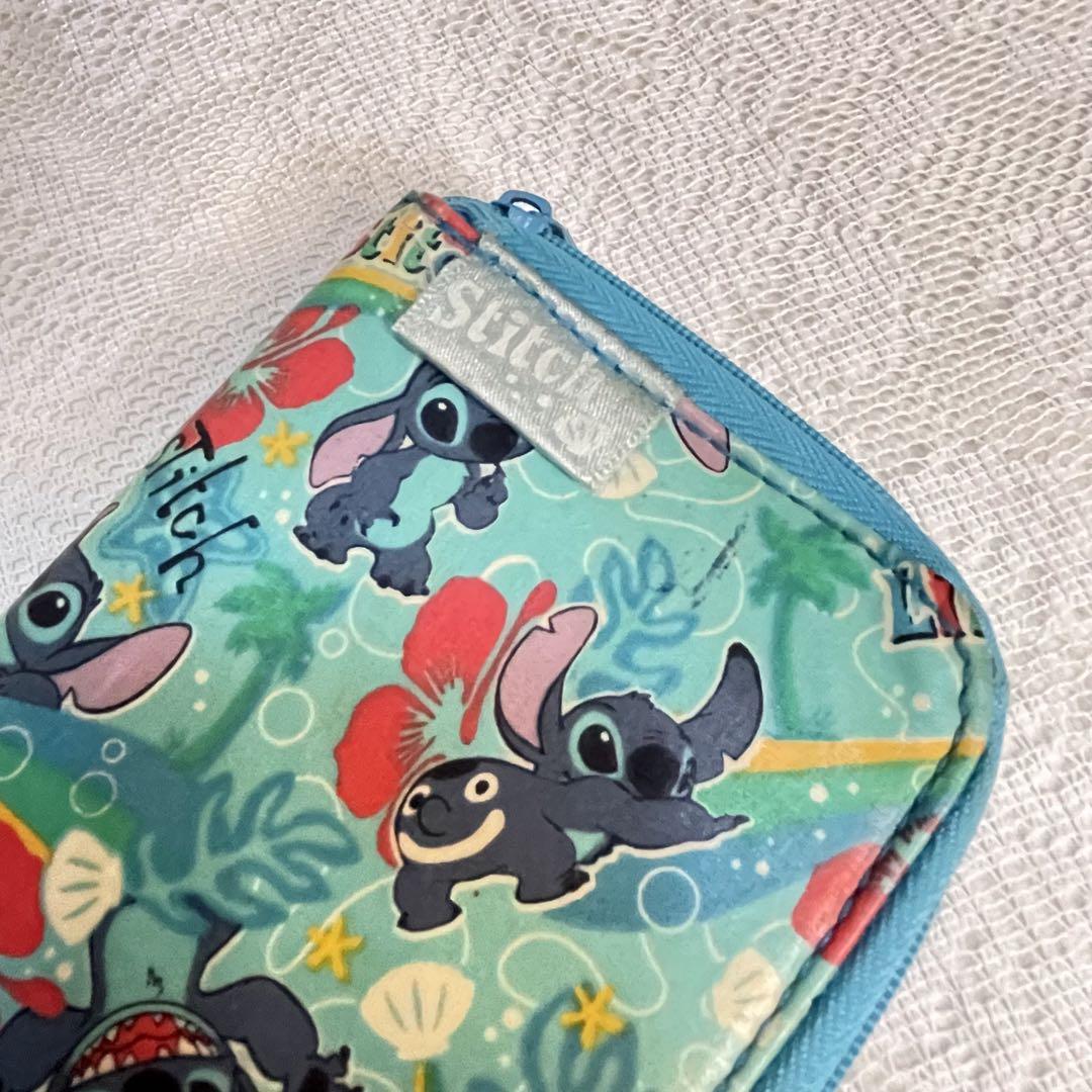 ディズニー]stitch スティッチ 二つ折り 財布 ジップ 可愛い