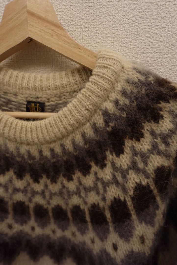 19AW バトナー BATONER 雪柄 ニット セーター モヘア ノルディック