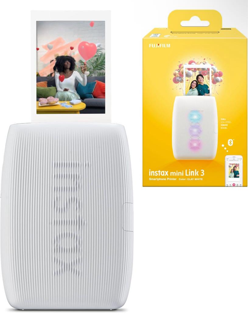 チェキプリンター instax mini Link3 クレイホワイト