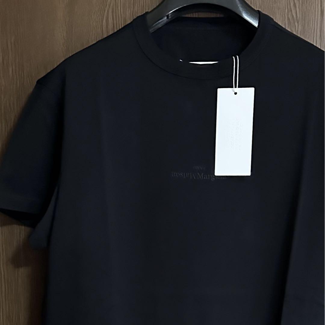 黒S新品 メゾン マルジェラ リバースロゴ Tシャツ 半袖 オールブラック 画像2