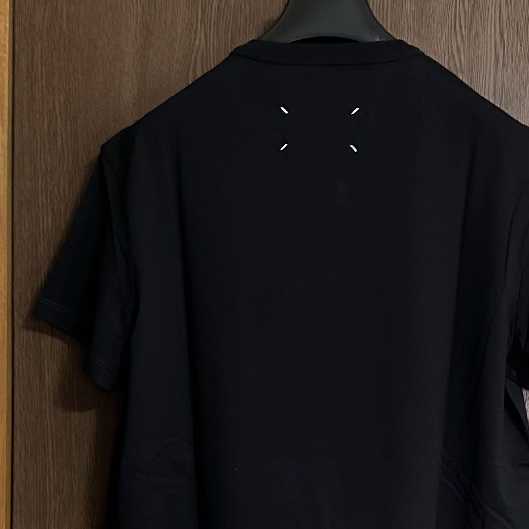 黒S新品 メゾン マルジェラ リバースロゴ Tシャツ 半袖 オールブラック 画像4