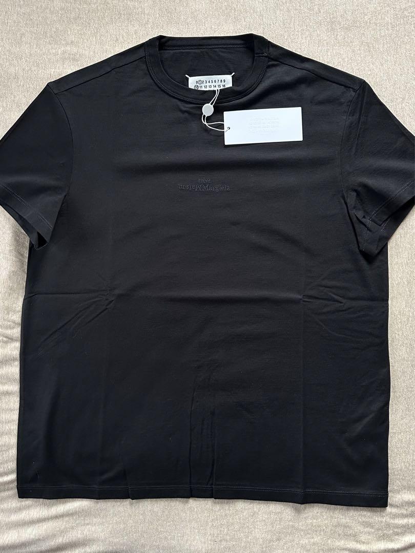 黒S新品 メゾン マルジェラ リバースロゴ Tシャツ 半袖 オールブラック 画像5