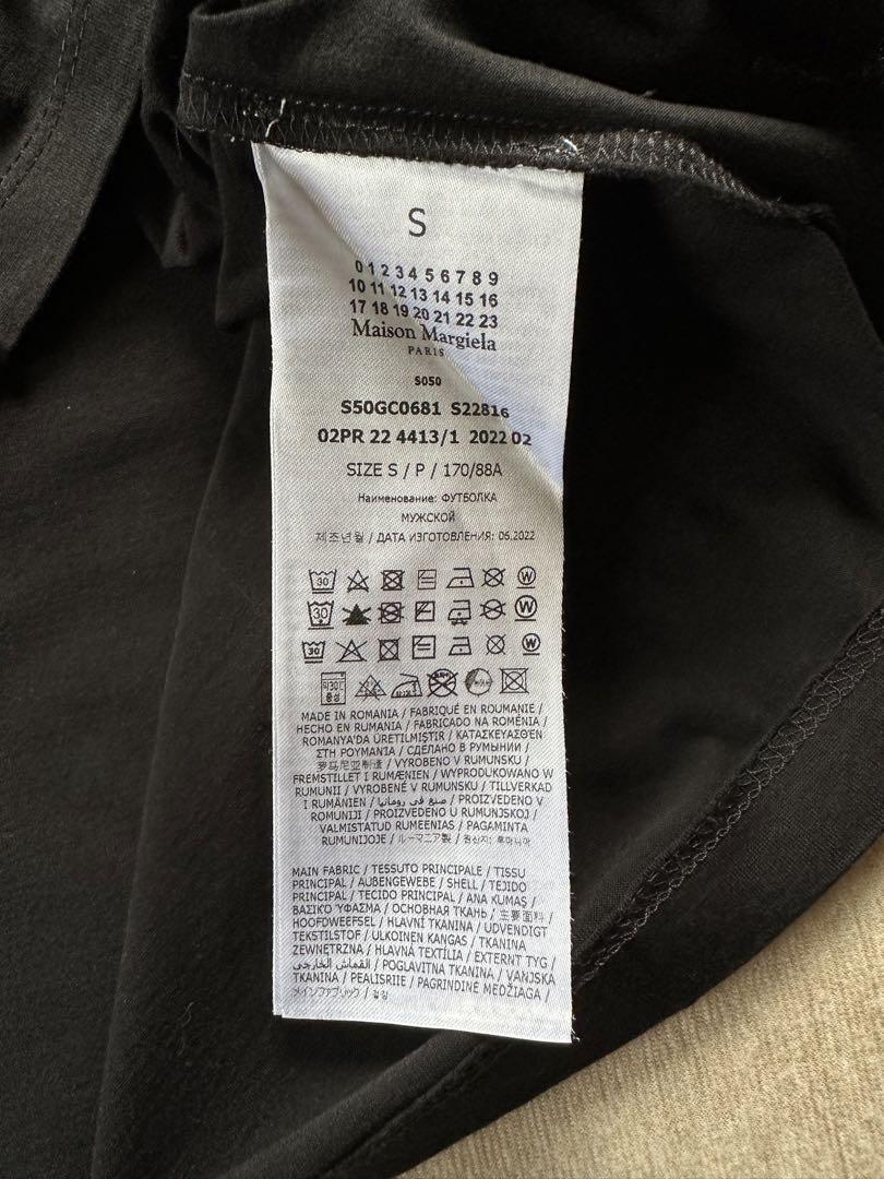 黒S新品 メゾン マルジェラ リバースロゴ Tシャツ 半袖 オールブラック 画像8