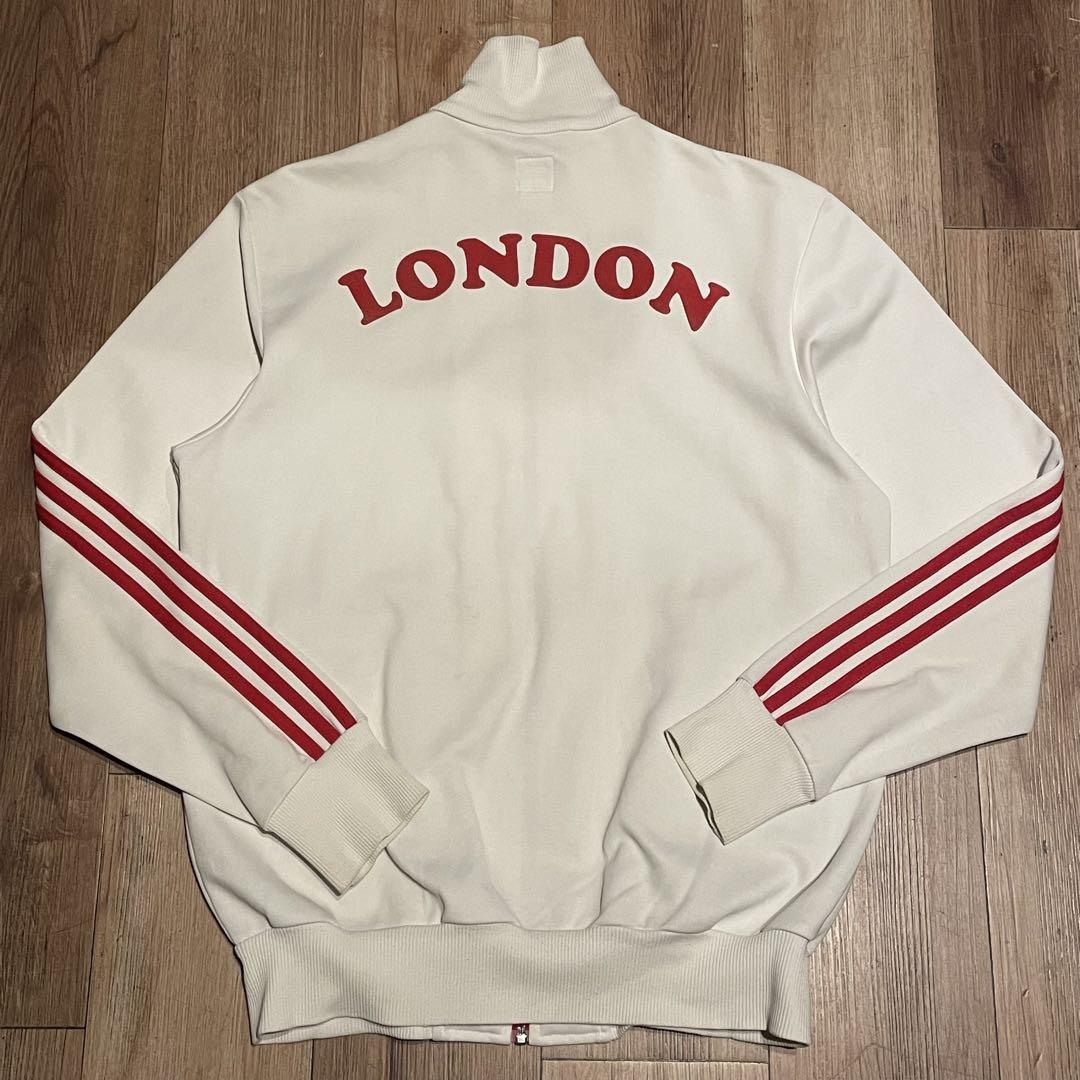 adidas 90s トラックジャケット LONDON 古着 白 Lサイズ adidas 90s トラックジャケット LONDON 古着 白 Lサイズ