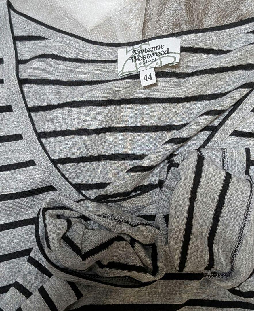 美品］Vivienne Westwood MAN 7分袖ボーダーTシャツ44 - メルカリ