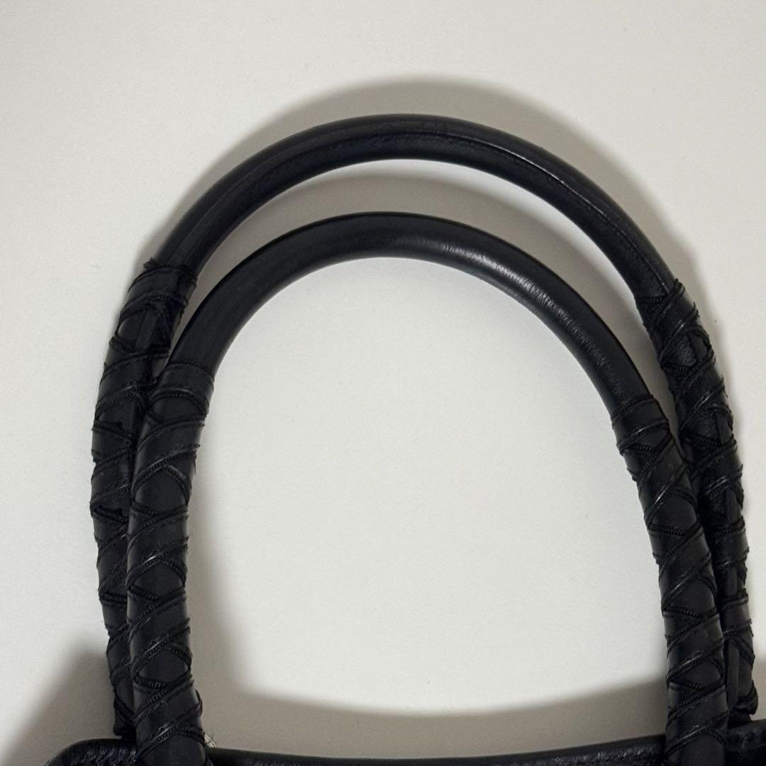 ディオール　ハンドバッグ　ラブリー　カナージュ　トロッター柄　ブラック