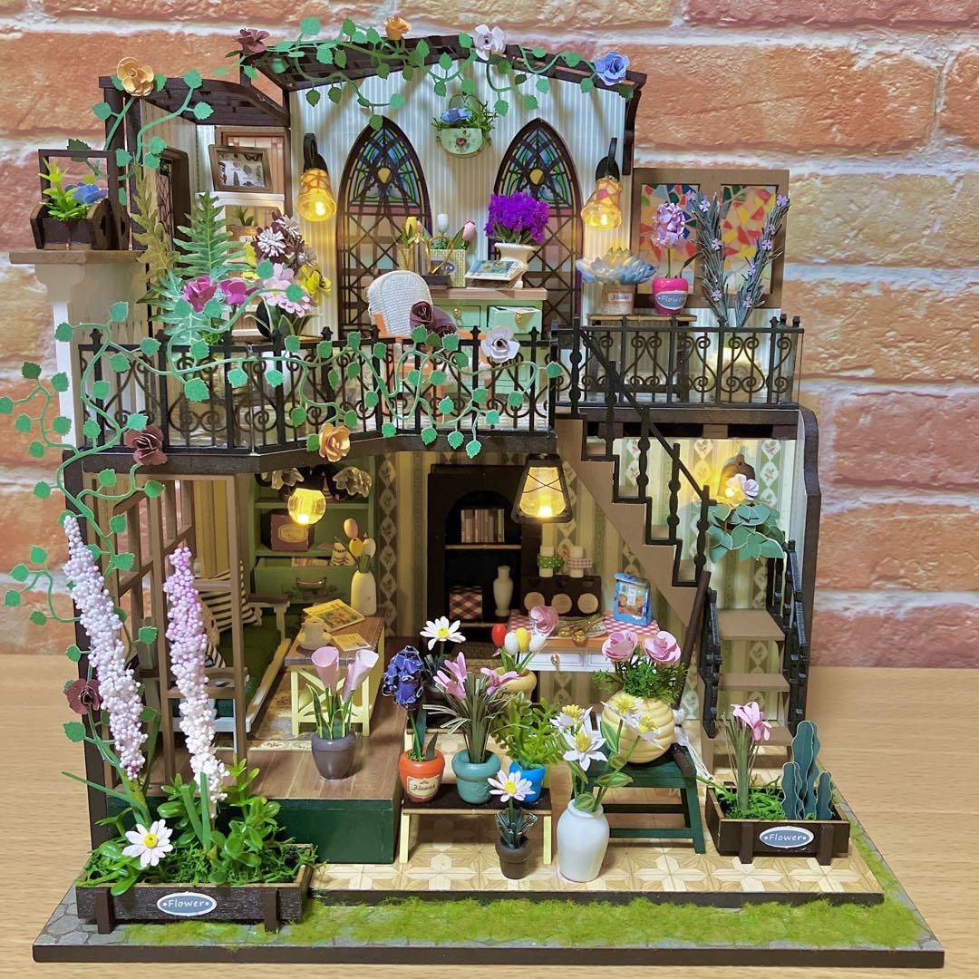 ドールハウス　完成品　花　ミニチュア