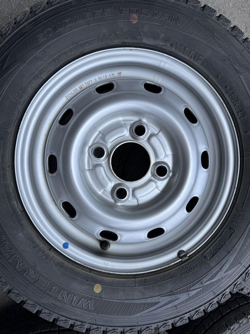 バリ溝 145R12 LT ホイールセット ダンロップ SV01 （A0381）