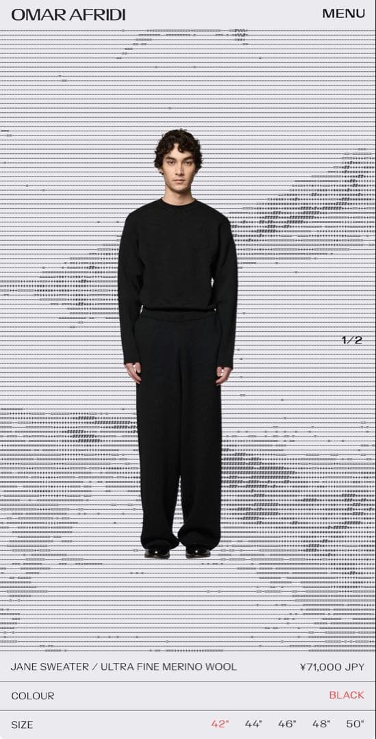 omar afridi JANESWEATER MERINO WOOL 25aw