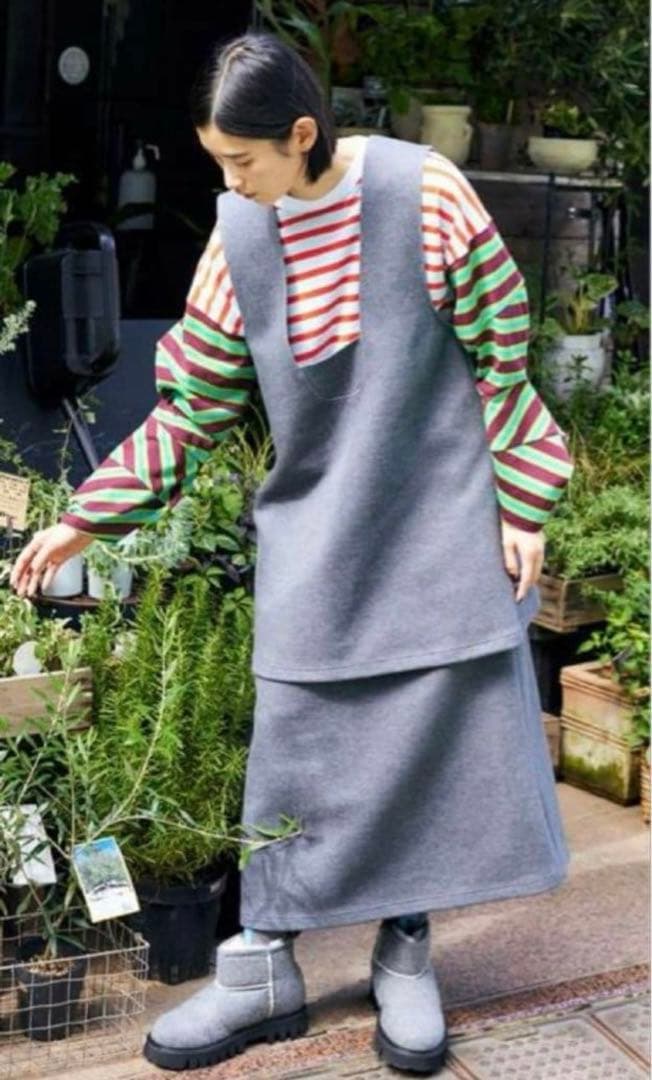 ナゴンスタンスダンボール レイヤードジャンパースカートS nagonstans DECORATOM_COM_BR