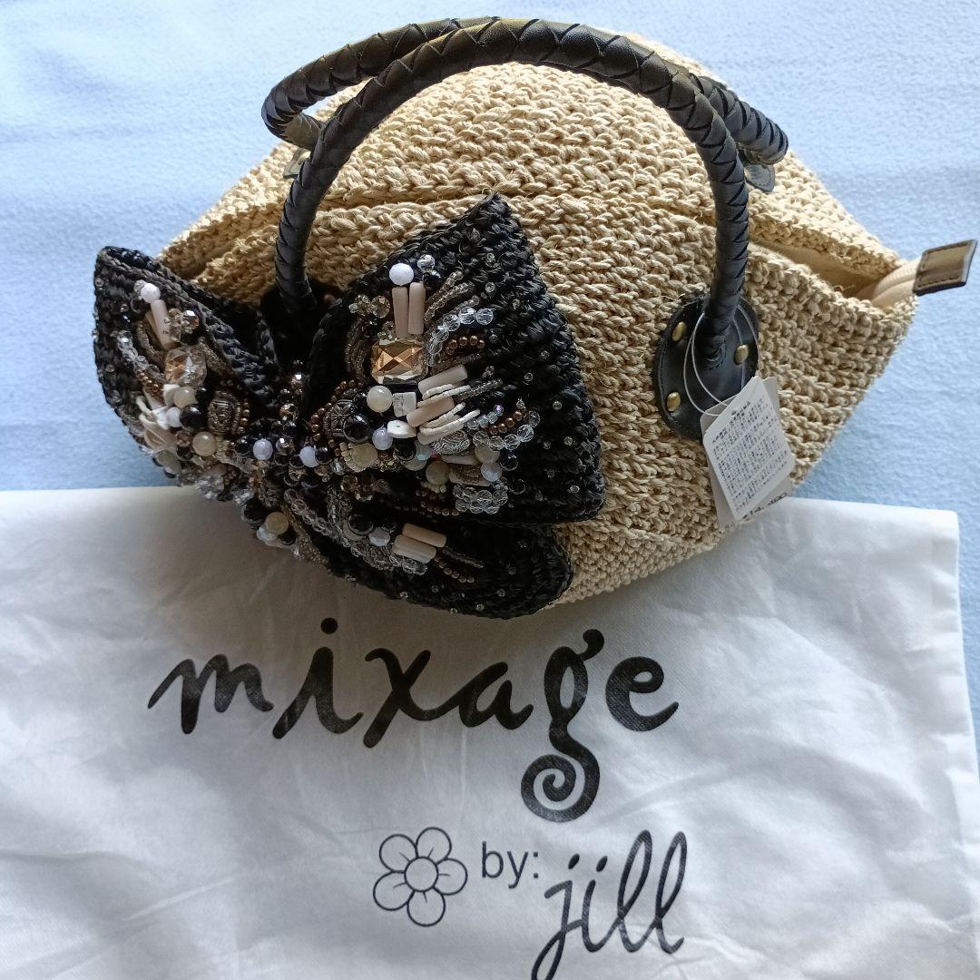 ミクサージュmixage by jill リボン装飾かごバッグ - メルカリ