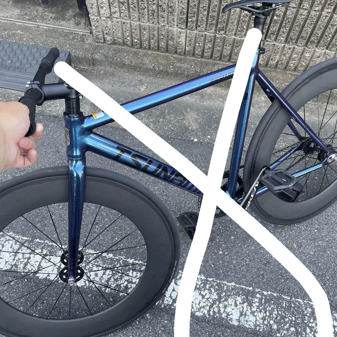 ピストバイク カーボンホイール 88mm クリンチャー タイヤ・チューブ無し