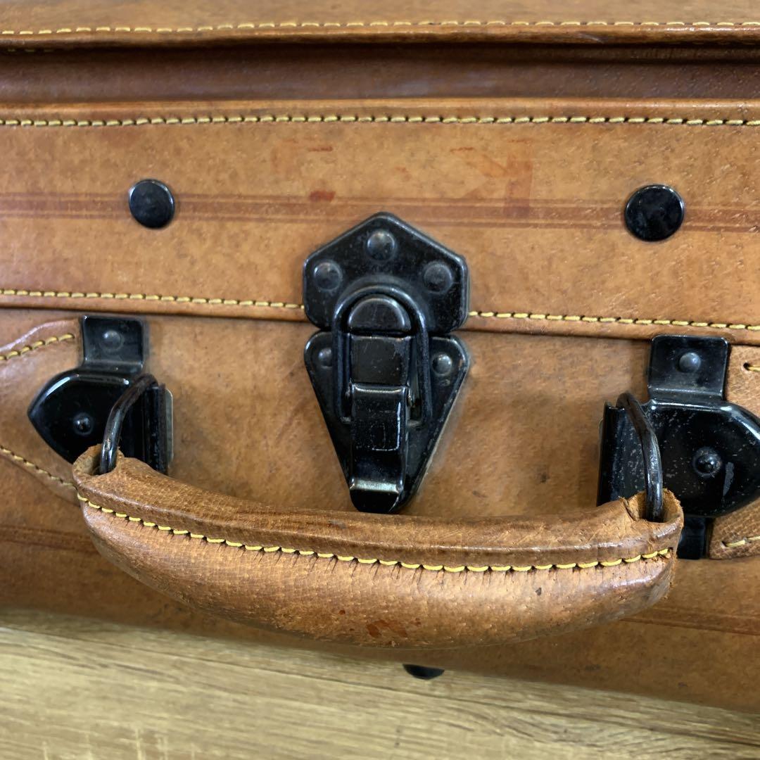 イタリア産 ヴィンテージ レザー 本革 トランクケース トラベルバッグ