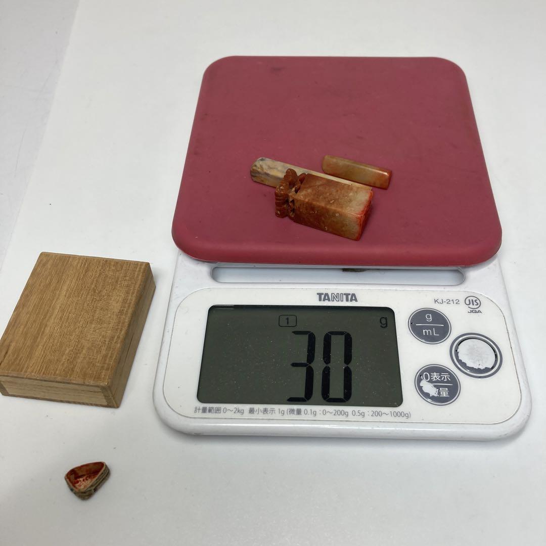 寿山石印材3点216g 東H5-1212①タニコ