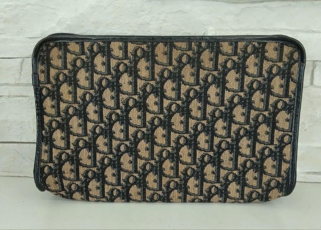 Christian Dior　ヴィンテージクラッチバッグ　トロッター柄　　中古品