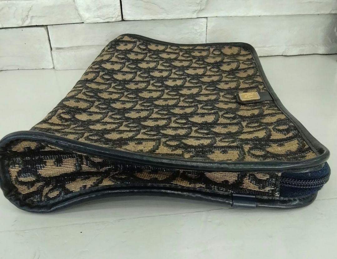 Christian Dior　ヴィンテージクラッチバッグ　トロッター柄　　中古品