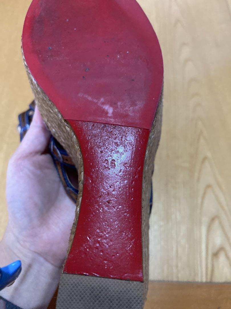 Christian Louboutin サンダル ブラウン・ネイビー