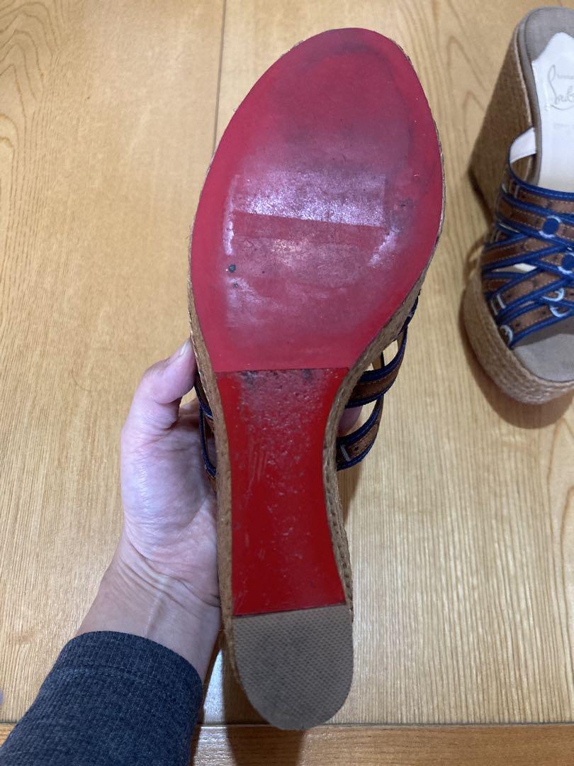 Christian Louboutin サンダル ブラウン・ネイビー