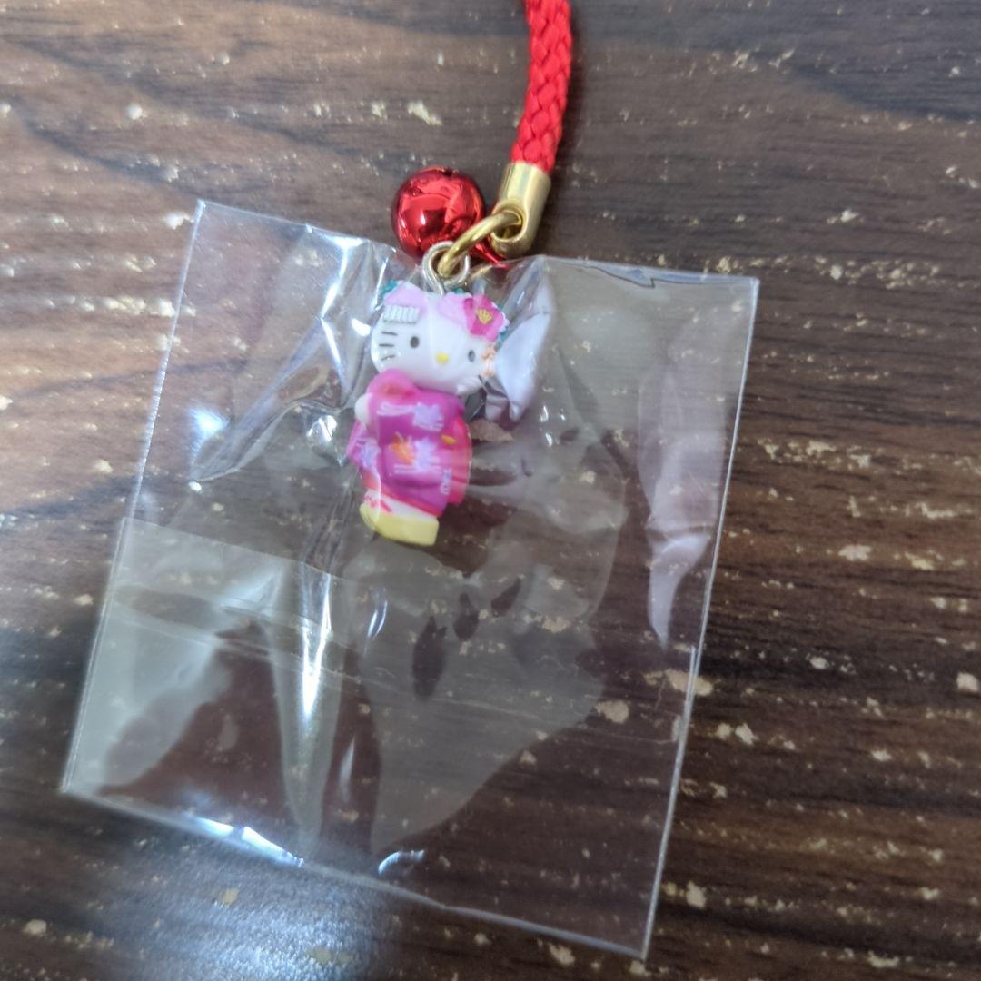【レア】キティ　金魚鉢　根付け　赤色ver. ハローキティ根付 赤富士＆京都舞妓＆茨城水戸 まとめ売り