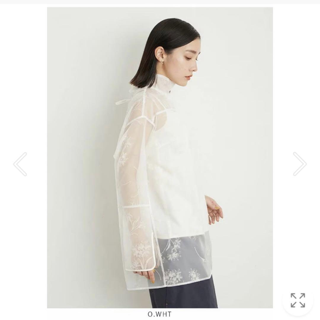 新品 タグ付き リリーブラウン フロッキー オーガンジー