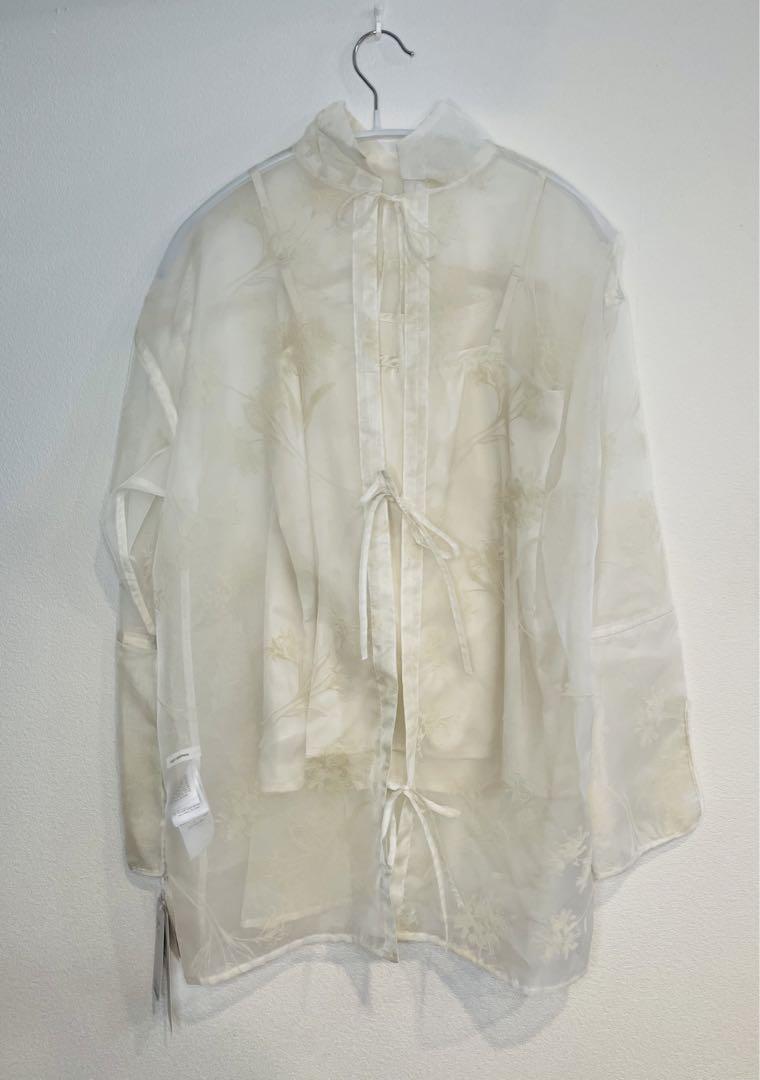 新品 タグ付き リリーブラウン フロッキー オーガンジー