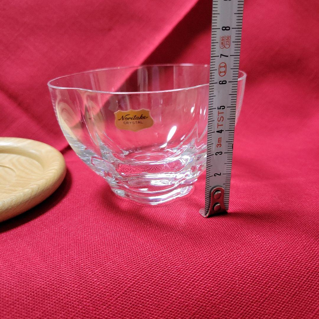 ノリタケ クリスタル 梅型 冷茶グラス 茶托付き 3個 ラベル付き ノリタケ クリスタル 梅型 冷茶グラス 茶托付き 3個 ラベル付き