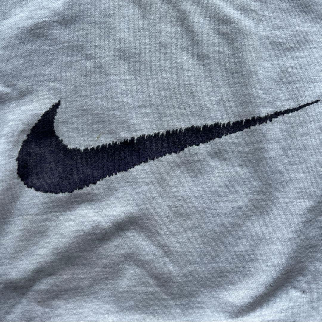 NIKE 90s swoosh デカロゴ sweat shirt 白タグ 短丈 - メルカリ