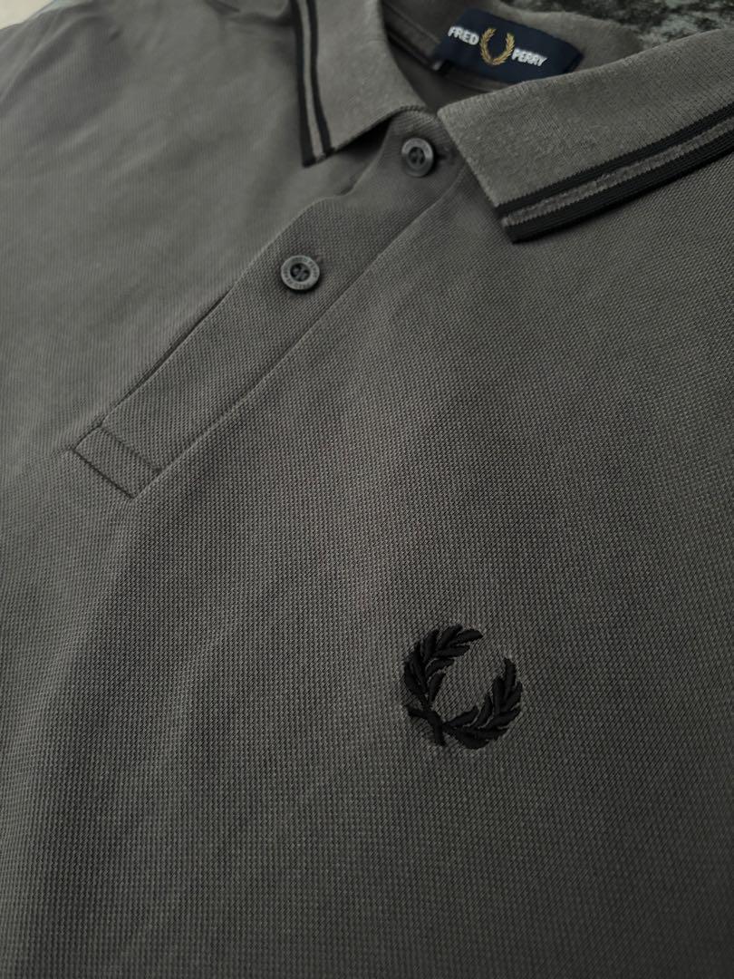 FRED PERRY ダークグレー ポロシャツ Lサイズ