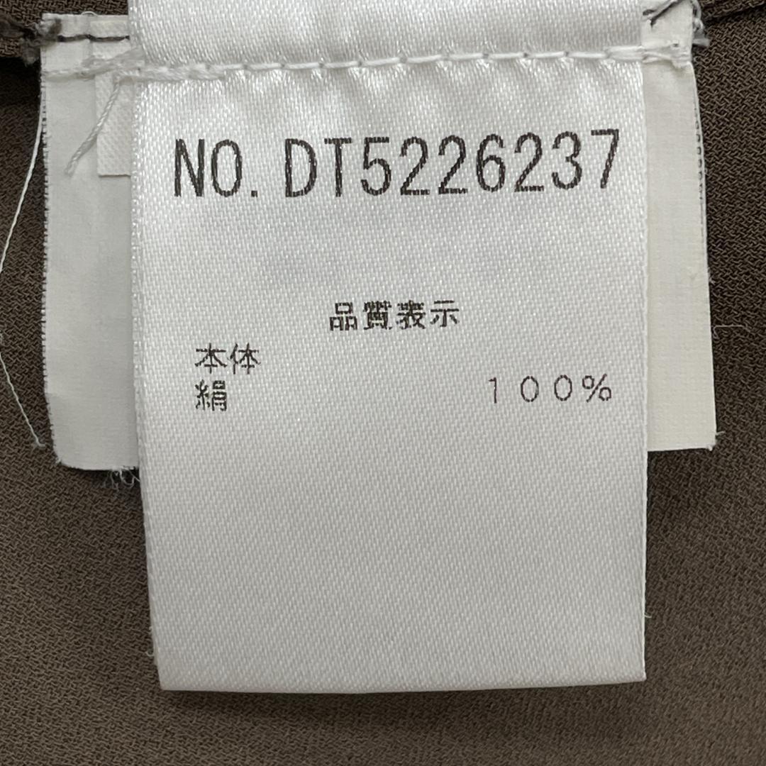 ブルネロクチネリ　モニーレ装飾　ノースリーブブラウス　シルク100％　M
