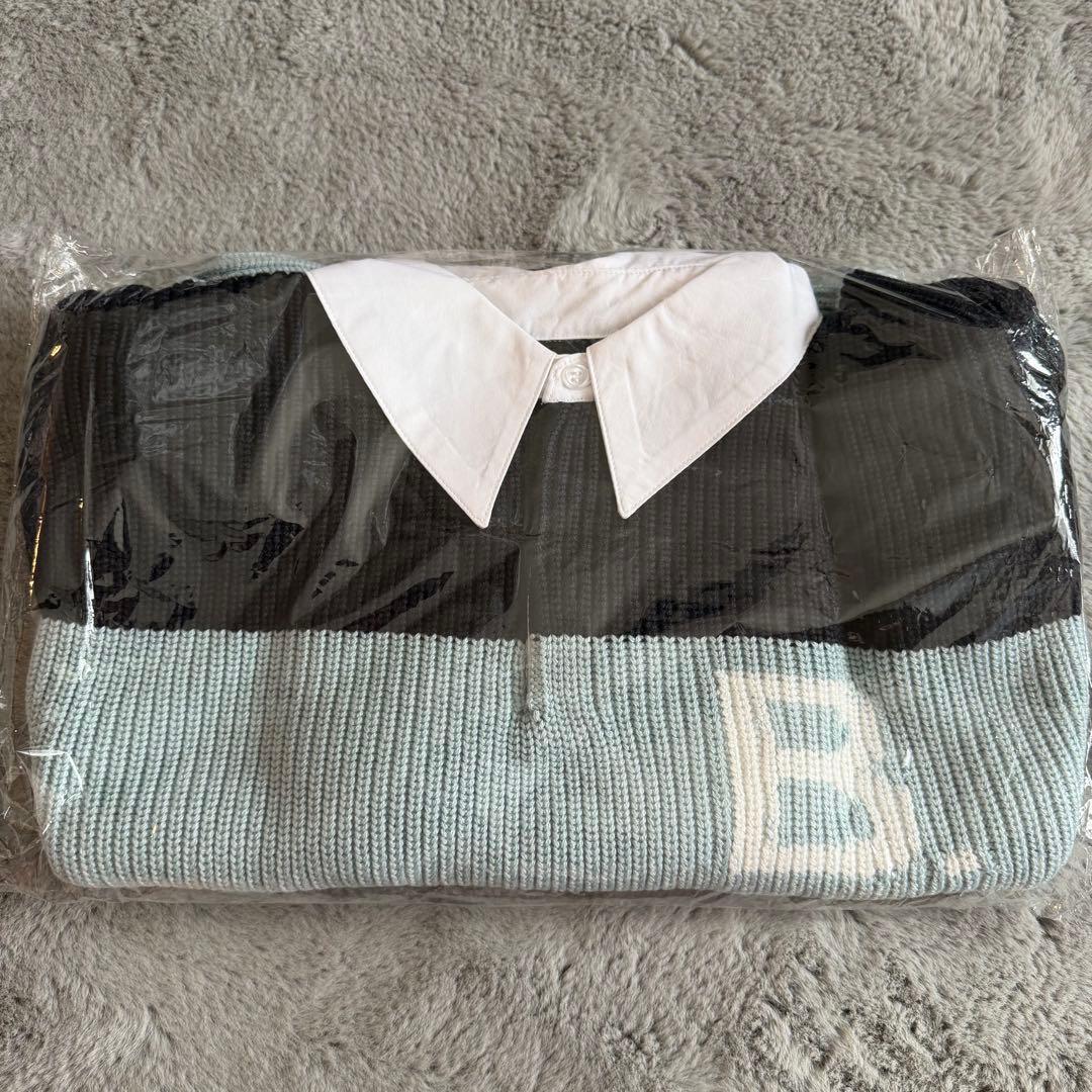 Bibiy. B. POLO KNIT ニットトップス ブルー Bibiy. B. POLO KNIT ニットトップス ブルー