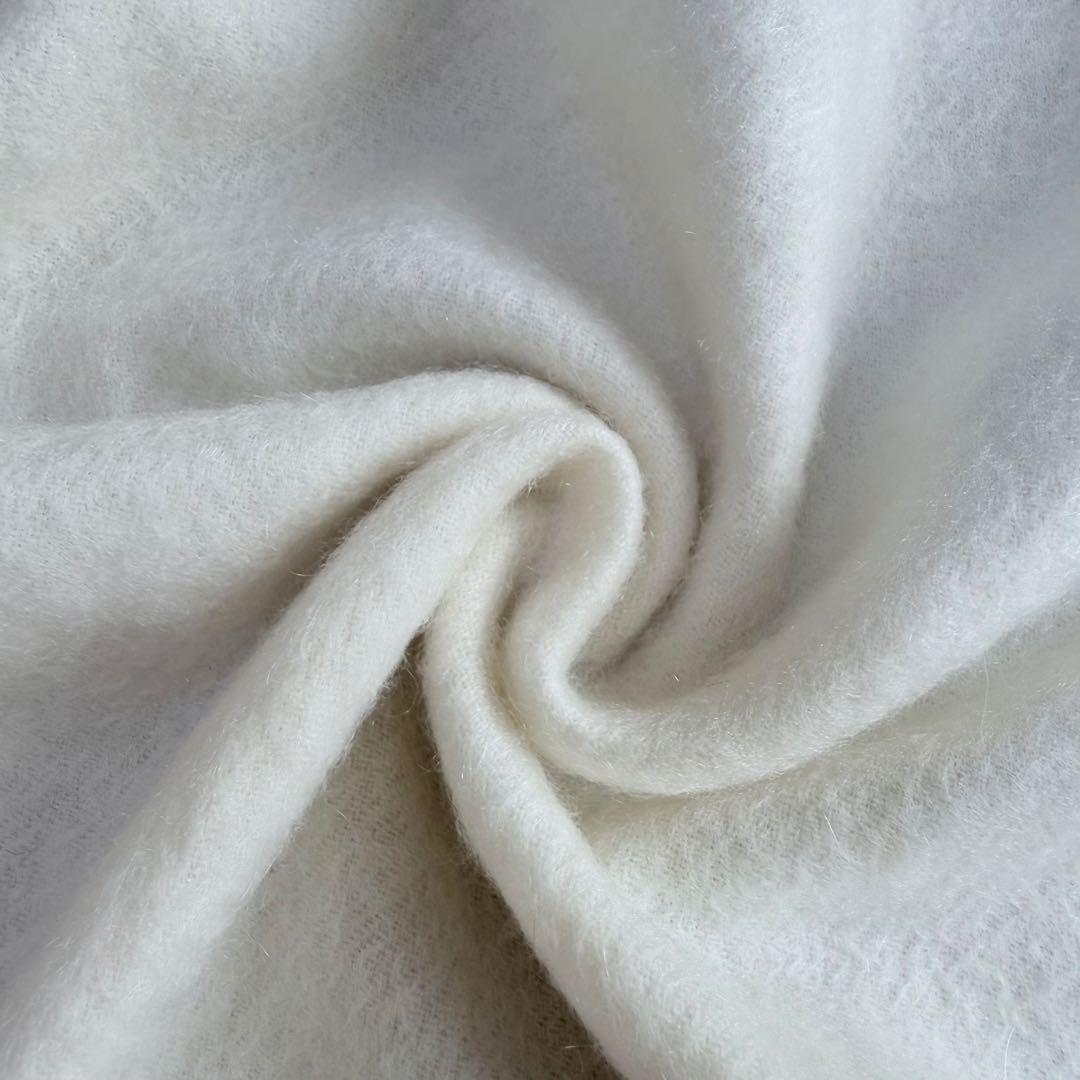 ノーブル カシミヤ 100% ストール マフラー 大判 ホワイト ノーブル カシミヤ 100% ストール マフラー 大判 ホワイト