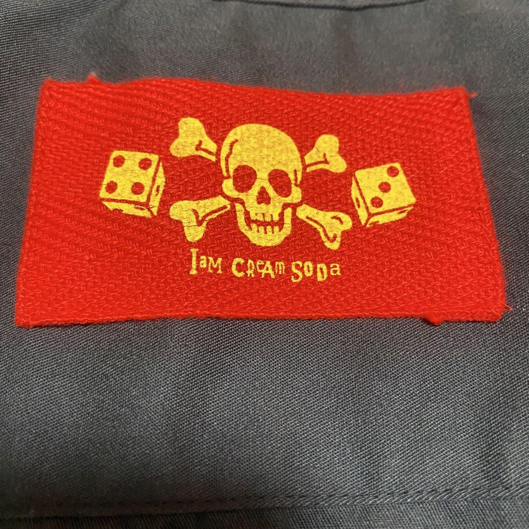 「数量限定 在庫処分セール」 CREAM SODA】ピンクドラゴン HUG 刺繍 ボウリングシャツ ダイス ウェア・シャツ