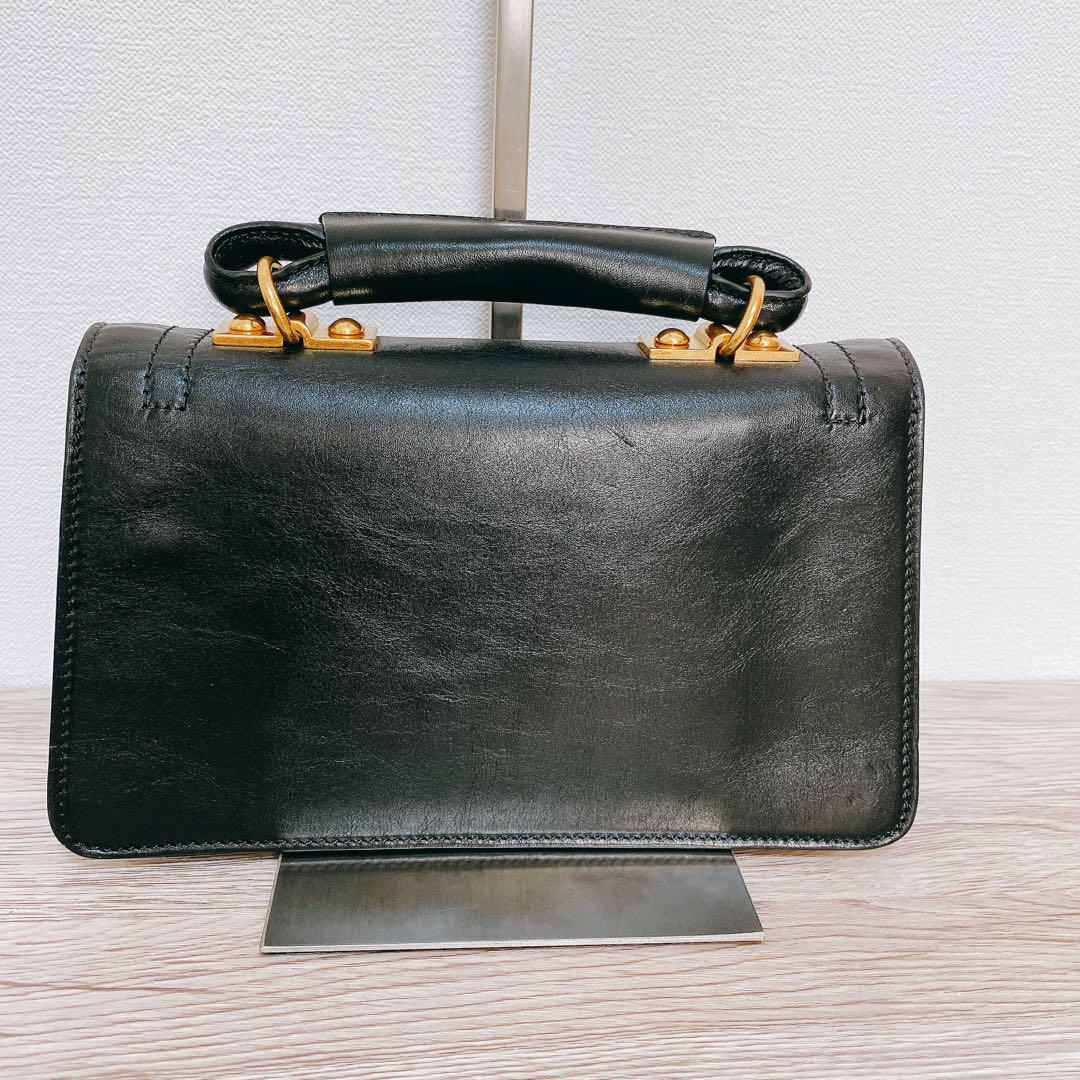 MARNI マルニ レザー ジュリエット 2WAY ターンロック 黒 レザー