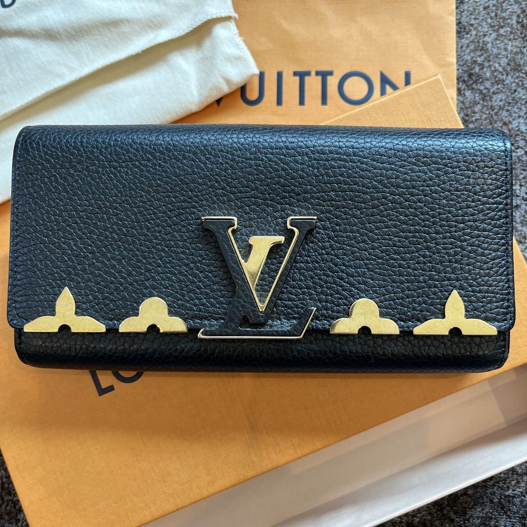 【Ama】Louis Vuitton ブラック 長財布 ✨Louis Vuitton ブラック長財布 - メルカリ