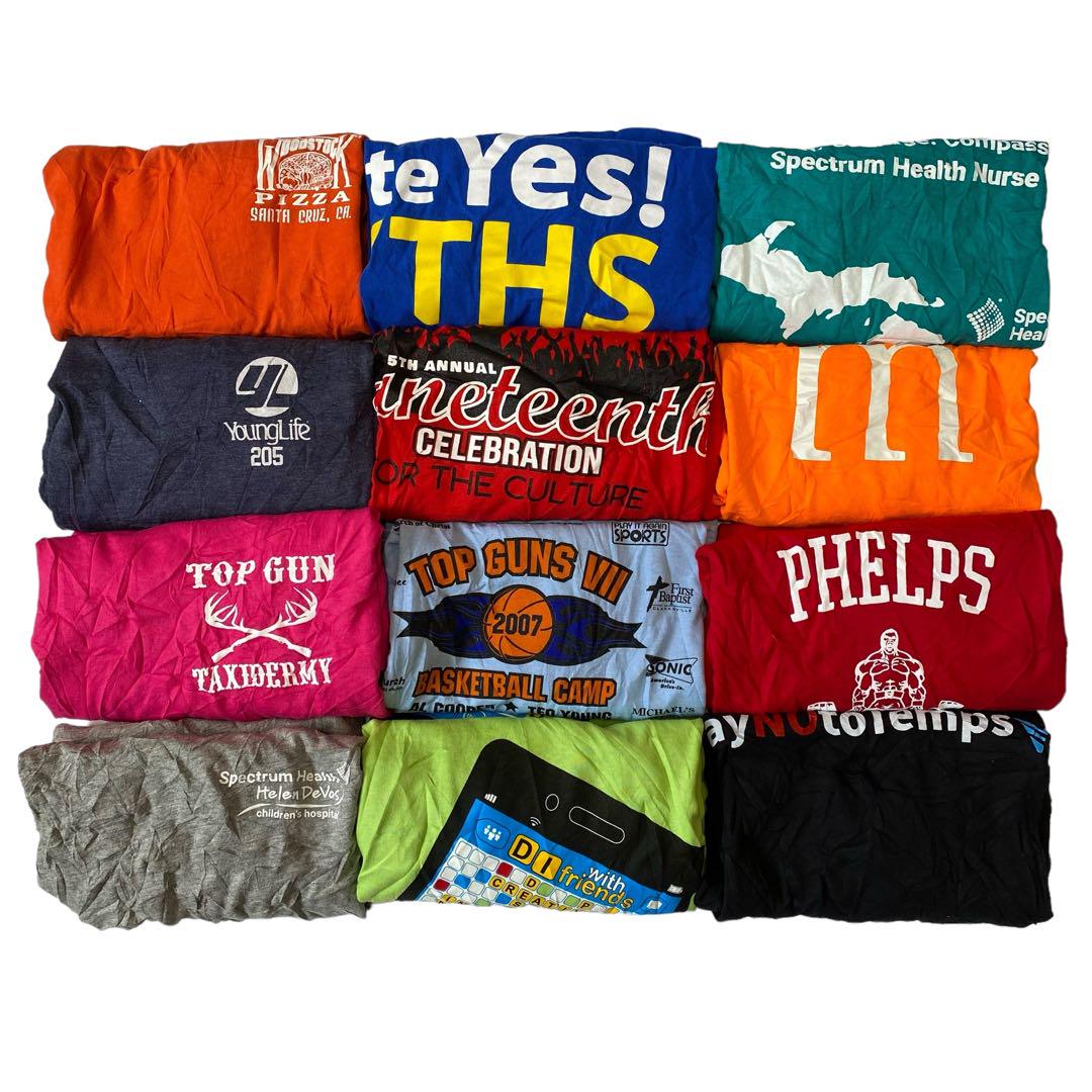 USA 古着メンズ BIGサイズ カラーTシャツ プリント 48枚まとめ売り