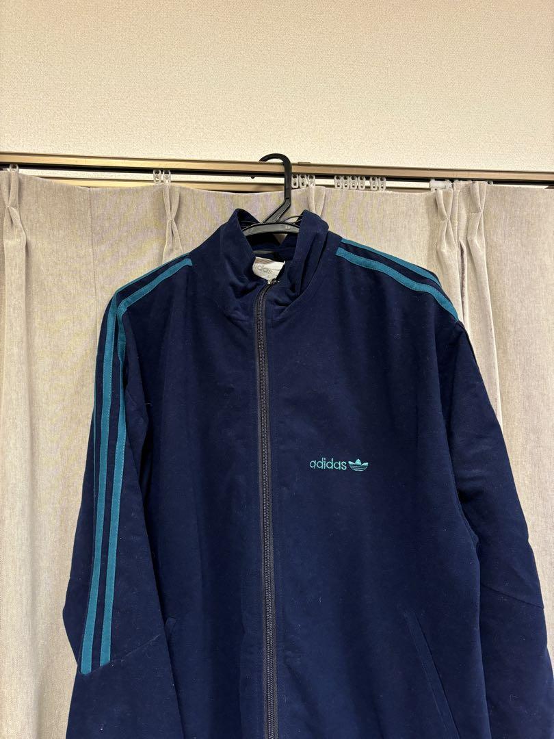 adidas ヴィンテージ　トラックジャケット　ジャージ　ネイビー 古着