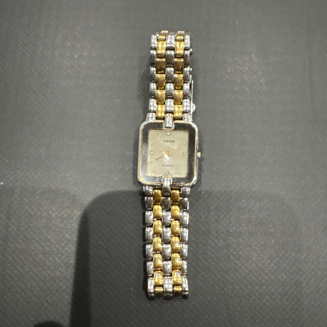 RADO シルバー ゴールド スクエア時計 げ