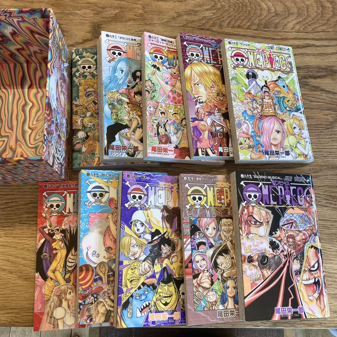 ワンピース 81巻から90巻 収納ボックス付き - メルカリ