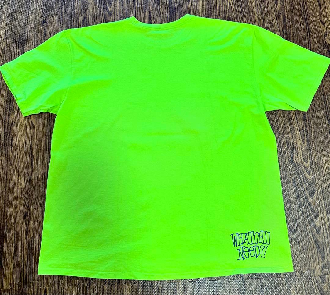 Stussy ライムグリーンTシャツ 2XL ステューシー