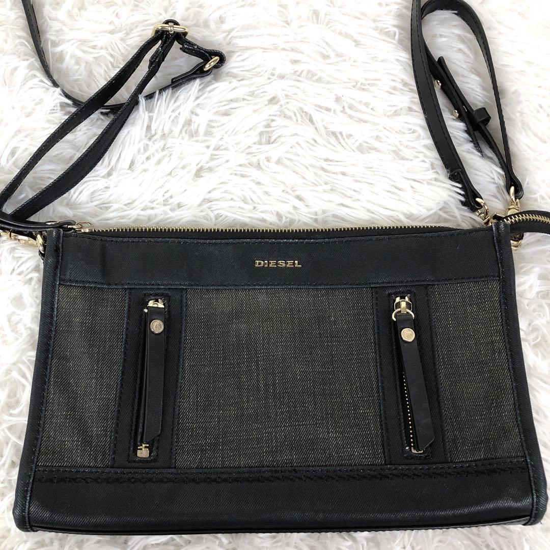 新品未使用　ショッパー付　ディーゼル　ショルダーバッグ　2way 軽量　黒 ディーゼル DIESEL ショルダーバッグ 黒 メンズ レディース 2WAY