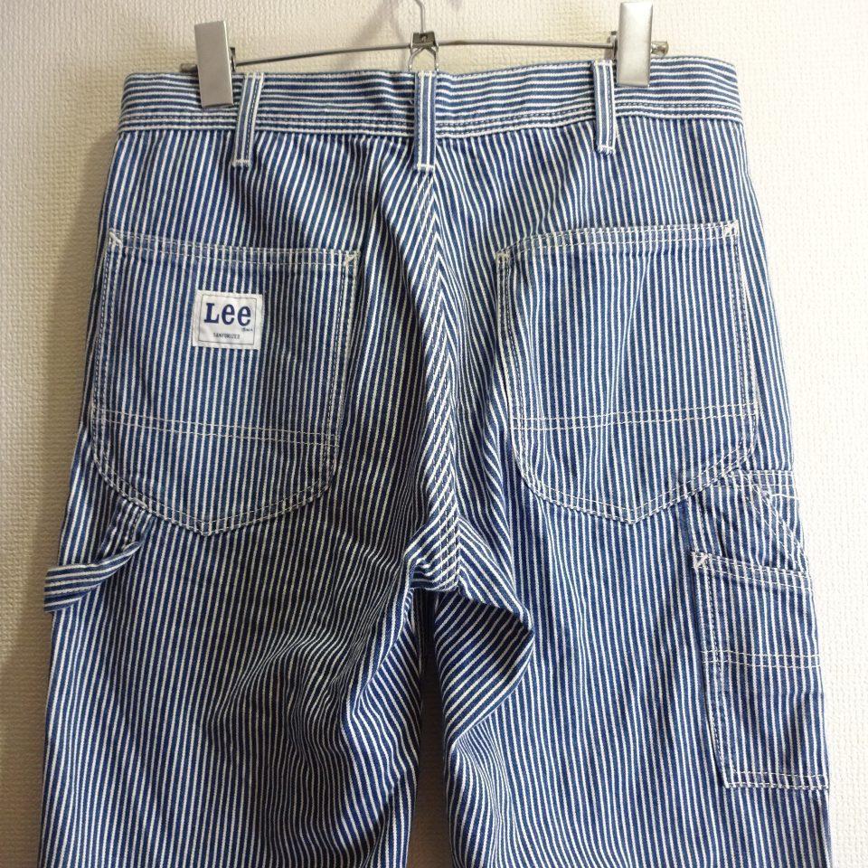 Lee　ペインターパンツ　W77cm　ルーズフィットデニム　ヒッコリー柄