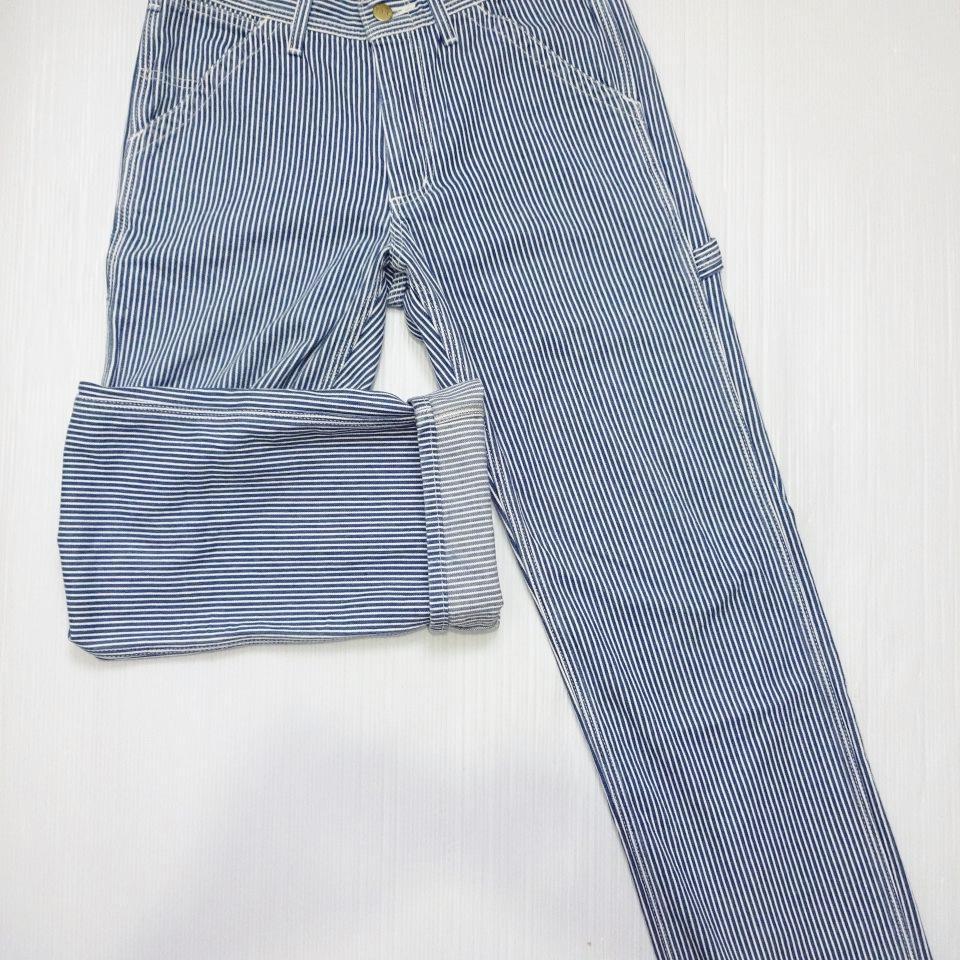 Lee　ペインターパンツ　W77cm　ルーズフィットデニム　ヒッコリー柄