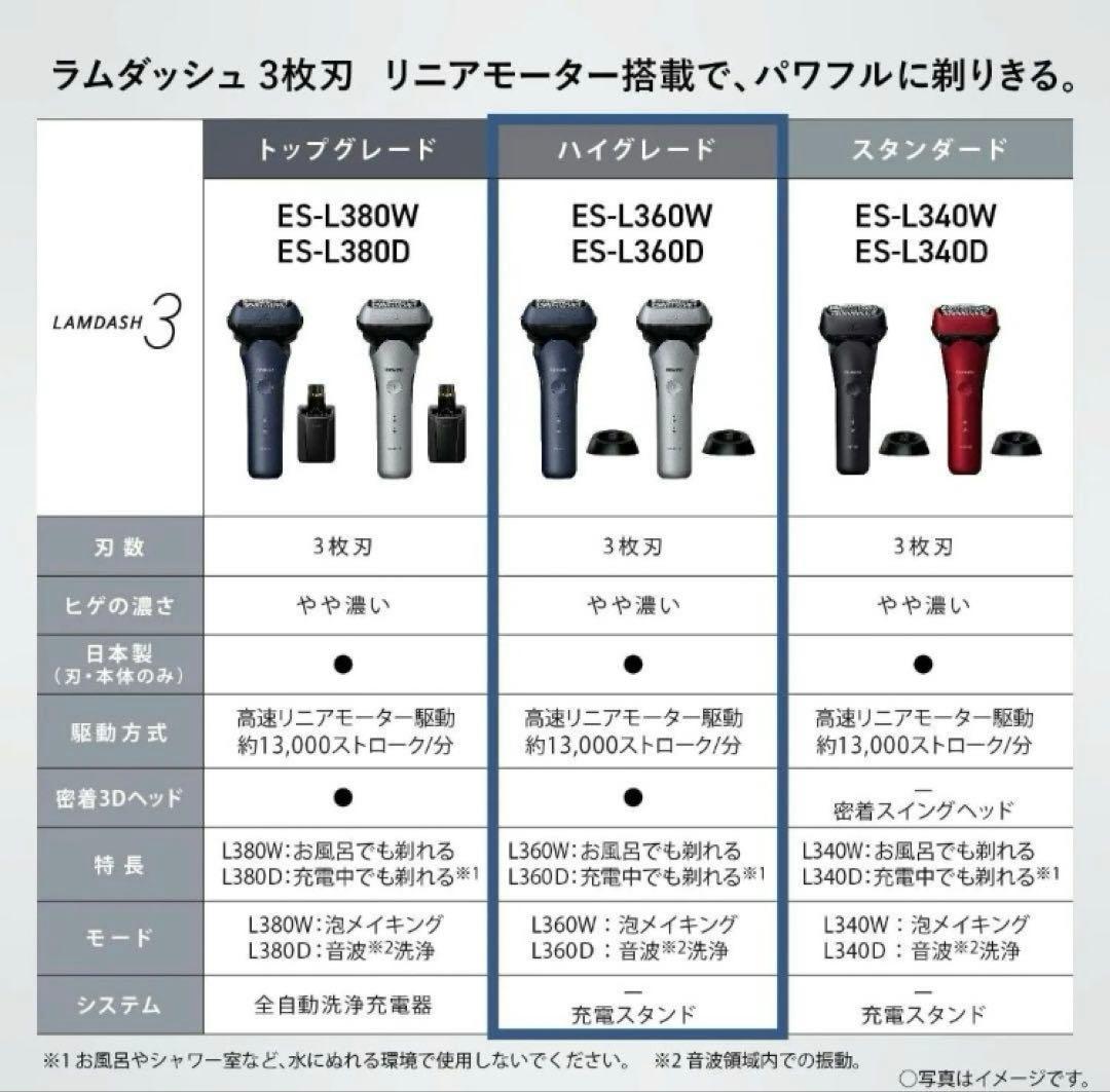 【新品未使用品】Panasonic ラムダッシュ ES-L360W-A
