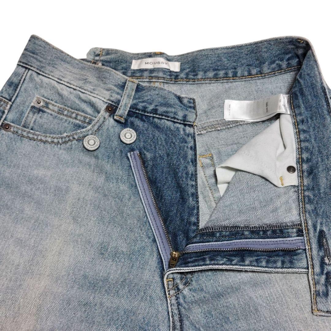 【moussy】CROSS WAIST WIDE STRAIGHT 2サイズ