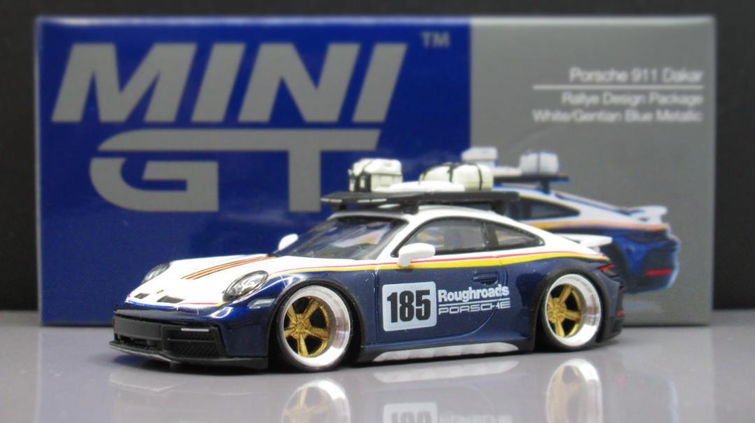 ☆MINIGT 1/64 改 深リム☆ポルシェ 911 ダカールラリー☆