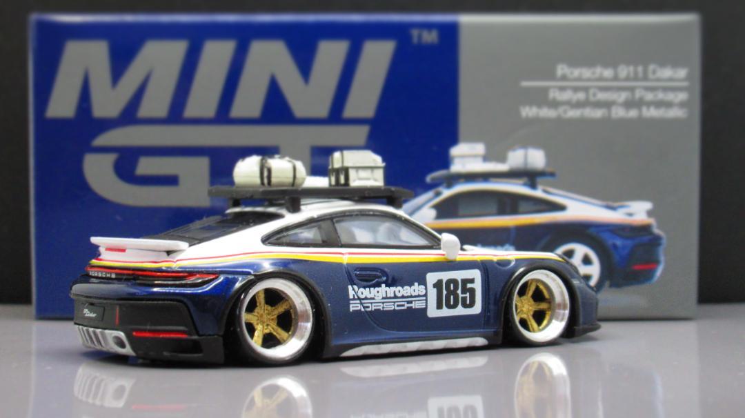 ☆MINIGT 1/64 改 深リム☆ポルシェ 911 ダカールラリー☆